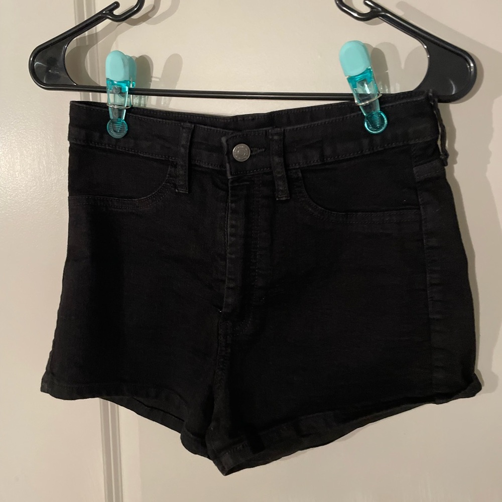 Black high waisted shorts